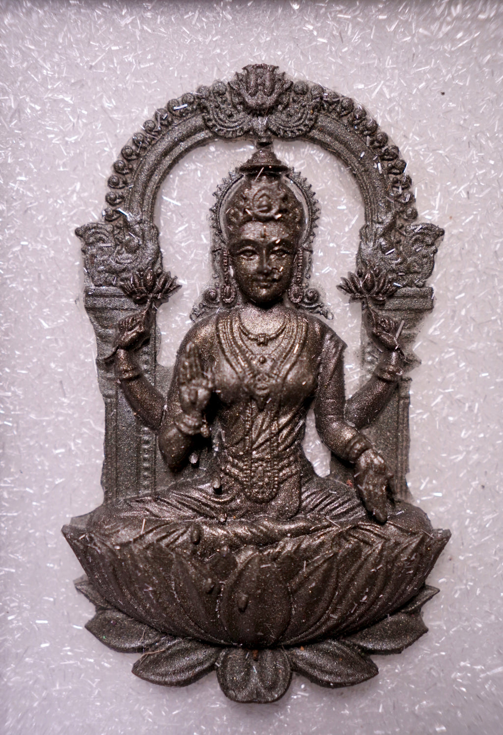 Pyrit Lakshmi ji with selenite Base